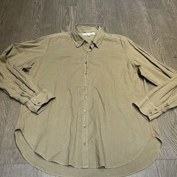 XÍRENA | Olive Green Button Up Beau Shirt - Picture 4 of 15